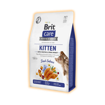 Сухий корм для кошенят Brit Care Cat Grain Free Kitten Gentle Digestion Strong Immunity 2 кг - лосось - pawow.com.ua