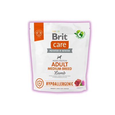 Brit Care Hypoallergenic Medium Breed Adult сухий корм для собак 1 кг - ягня