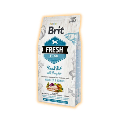 Cухий корм для собак Brit Fresh Adult Muscles & Joints 2.5 кг - риба та гарбуз - pawow.com.ua