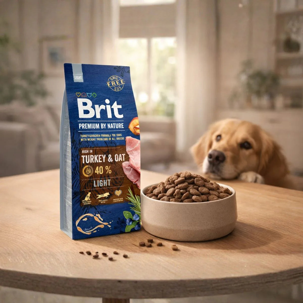 Brit Premium Light сухий корм для собак - індичка, промо фото - pawow.com.ua