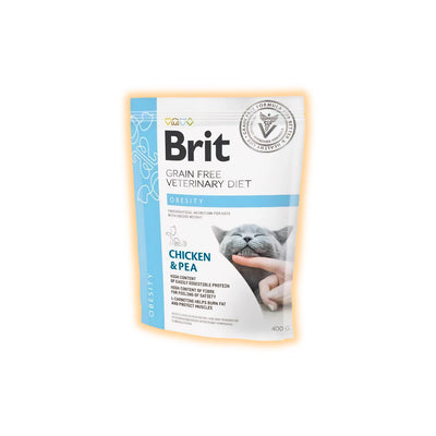 Сухий корм для котів Brit GF Veterinary Diet Obesity 400 г - курка та горох - pawow.com.ua