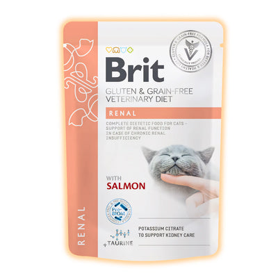 Вологий корм для котів Brit Veterinary Diet Renal 85 г - лосось - pawow.com.ua