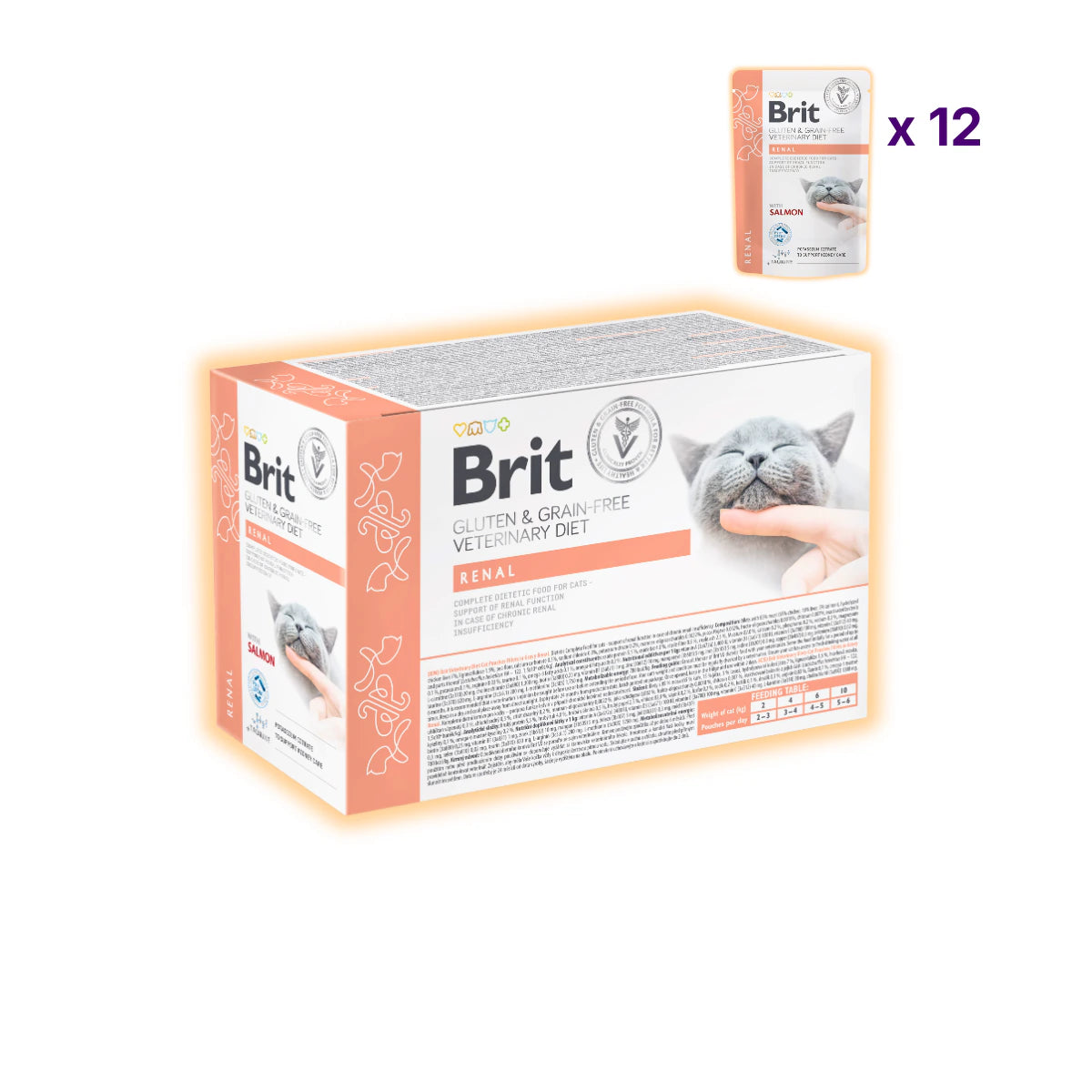 Вологий корм для котів Brit Veterinary Diet Renal - лосось, пак з 12 шт - pawow.com.ua