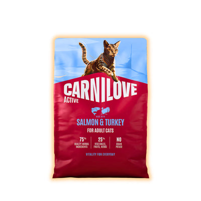 Корм сухий Carnilove Active Salmon & Turkey для котів лосось та індичка 2 кг - pawow.com.ua