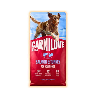Корм сухий Carnilove Active Salmon & Turkey для cобак лосось та індичка 12 кг - pawow.com.ua