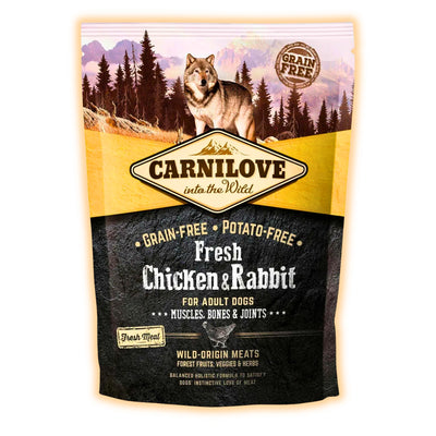 Cухий корм для собак Carnilove Fresh All Breed Adult 1,5 кг - курка та кролик - pawow.com.ua