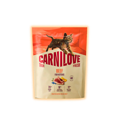 Корм сухий Carnilove True Fresh Beef Kitten для кошенят яловичина 400 г - pawow.com.ua