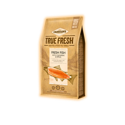 Cухий корм для собак Carnilove True Fresh Adult 4 кг - риба, нут та яблука - pawow.com.ua