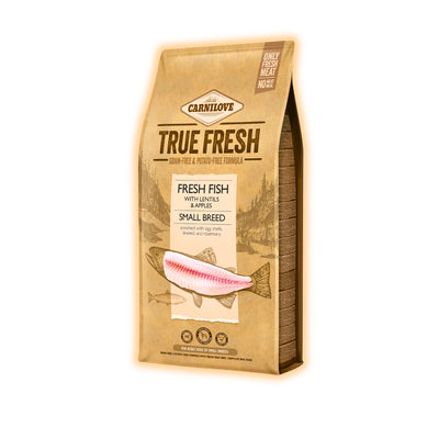 Cухий корм для собак Carnilove True Fresh Adult Small Breed 11,4 кг - риба, сочевиця та яблуко - pawow.com.ua