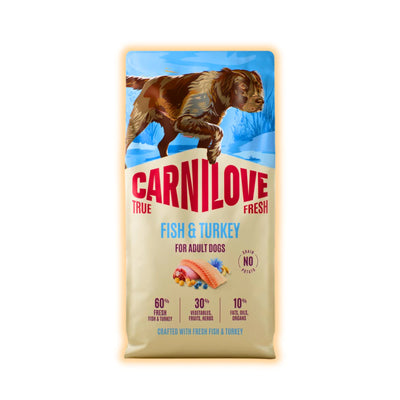 Корм сухий Carnilove True Fresh Fish & Turkey для cобак риба та індичка 12 кг - pawow.com.ua
