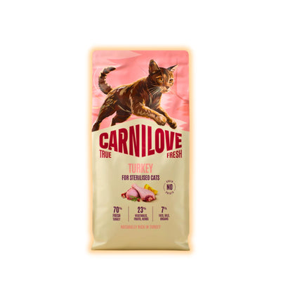 Корм сухий Carnilove True Fresh Turkey Sterilised для стерилізованих котів індичка 6 кг - pawow.com.ua