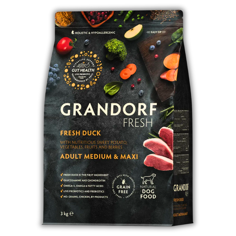Сухий корм Grandorf Fresh Duck & Sweet Potato Adult Dog Medium & Maxi Breeds 3 кг