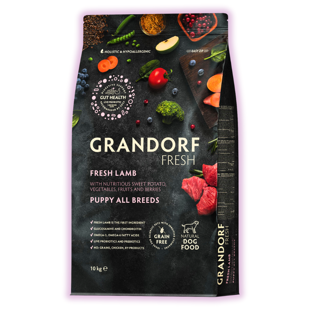 Grandorf FRESH LAMB & SWEET POTATO PUPPY - Сухий корм для цуценят з ягням та бататом, 10 кг