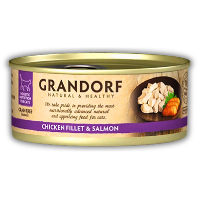 Банка вологого корму Grandorf Wet Chicken Fillet & Salmon Adult Cat All Breeds 70г