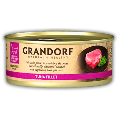 Банка вологого корму Grandorf Wet Tuna Fillet Adult Cat All Breeds 70г