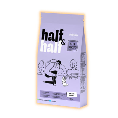 Cухий корм для собак Half&Half Small Breed 12 кг - яловичина - pawow.com.ua