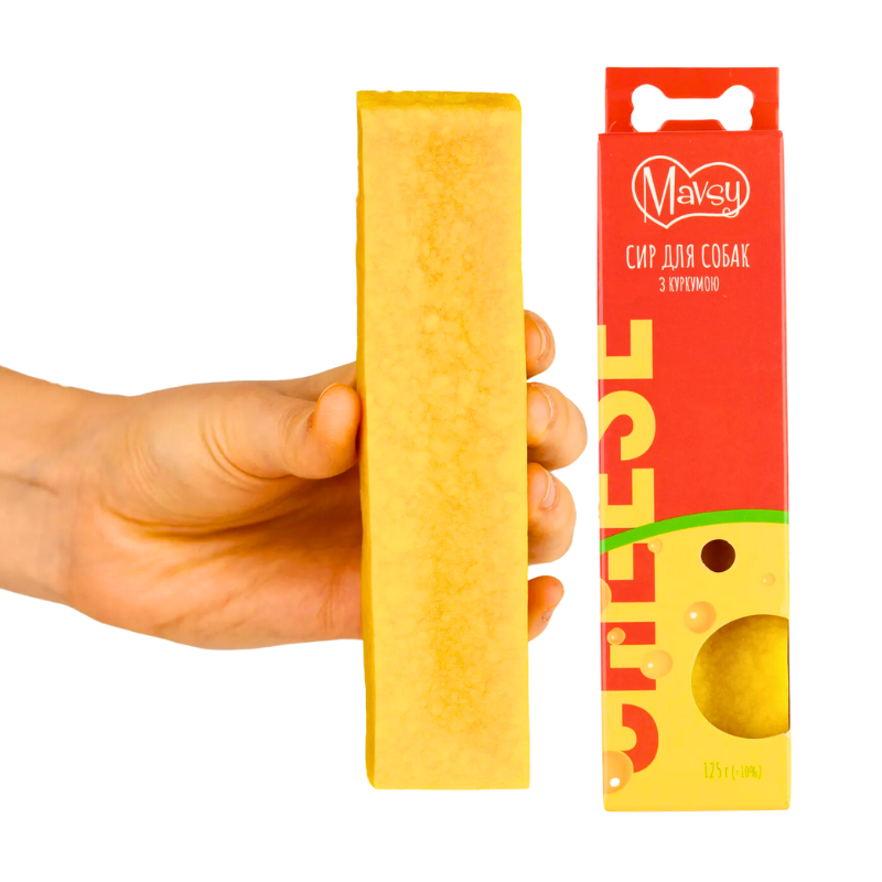 Упаковка ласощів Mavsy Cheese Stick Turmeric 125г