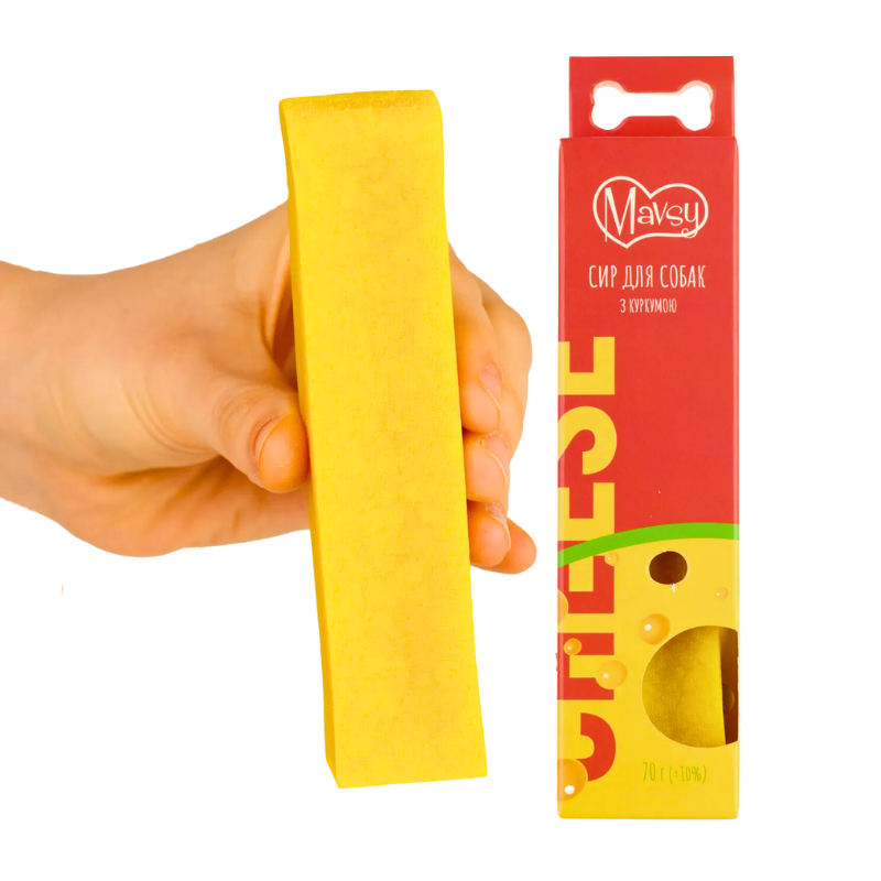 Упаковка ласощів Mavsy Cheese Stick Turmeric 70г