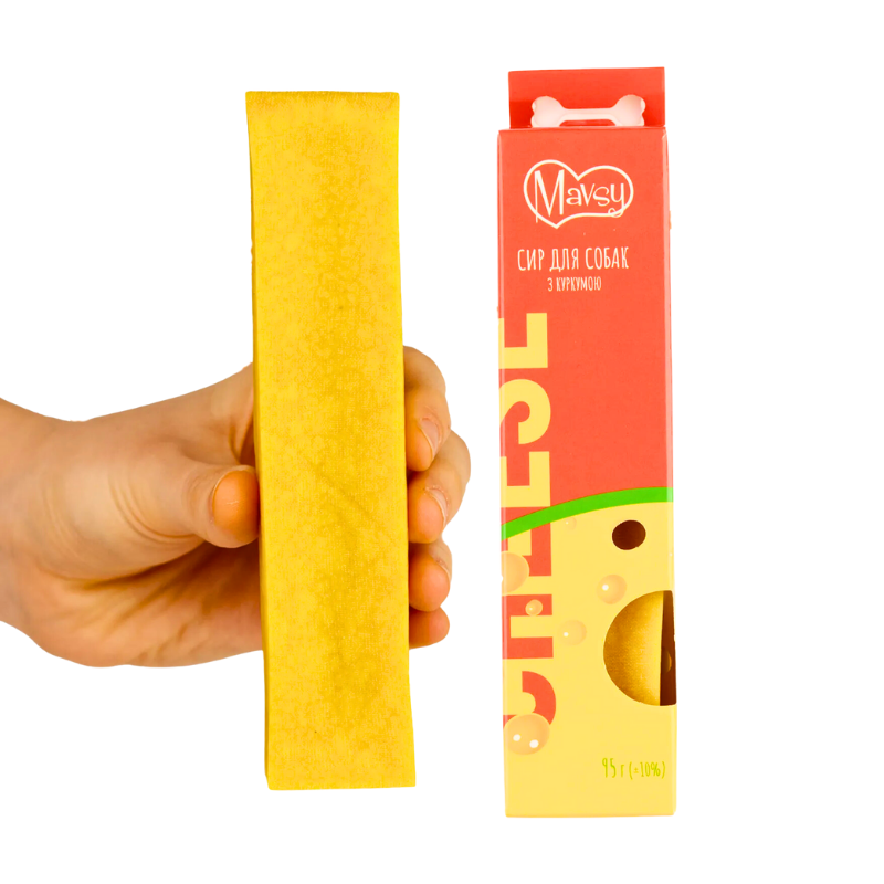 Упаковка ласощів Mavsy Cheese Stick Turmeric 95г