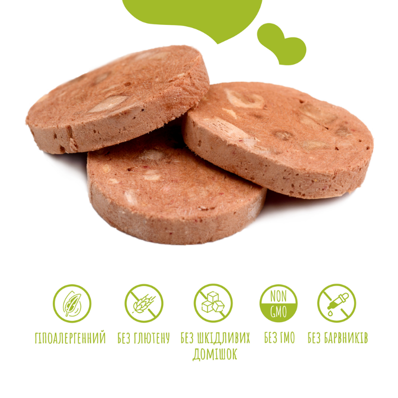Критерії якості ласощів для собак від 3-х місяців Mavsy Freeze dried DUCK FOIE GRAS WITH CARAMELIZED APPLE фуа-гра з качки з карамелізованим яблуком