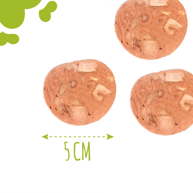 Розмір ласощів для собак від 3-х місяців Mavsy Freeze dried DUCK FOIE GRAS WITH CARAMELIZED APPLE фуа-гра з качки з карамелізованим яблуком