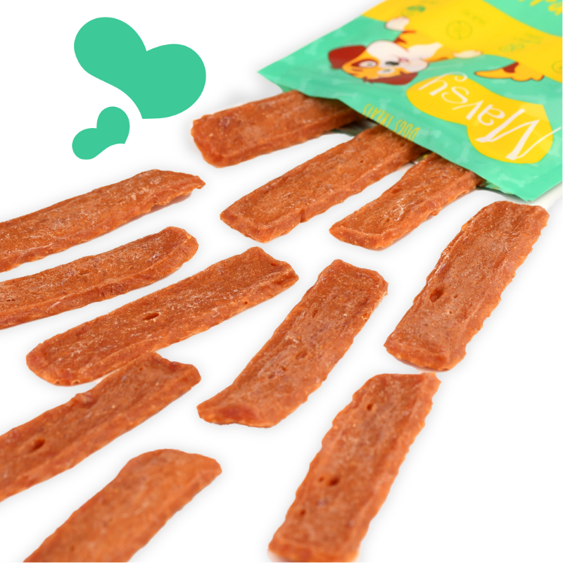 Упаковка ласощів дієтичні для собак з чутливим травлення Mavsy RABBIT chips з м'яса кролика