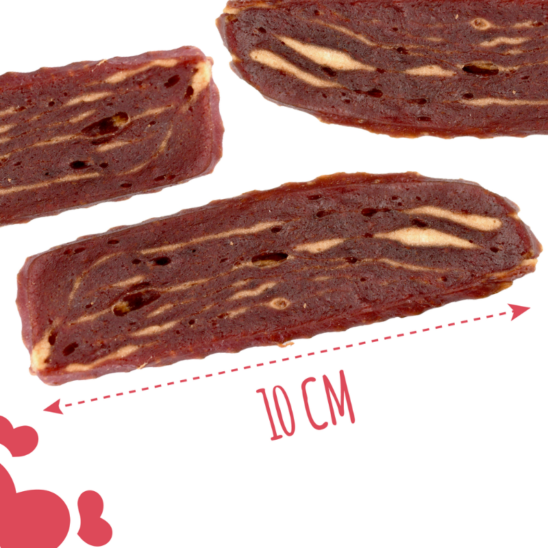 Розмір ласощів для собак від 3-х місяців Mavsy Refined jerky GRILLED MARBLED BEEF STEAK WITH ROSEMARY стейк з мармурової яловичини на грилі з розмарином