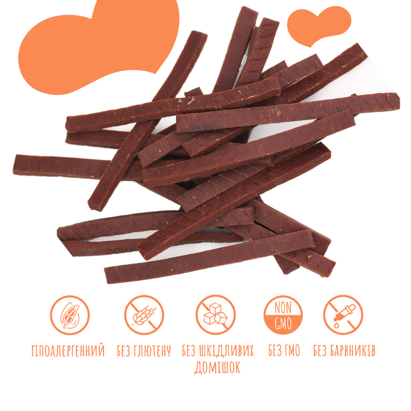 Критерії якості ласощів для собак Mavsy BEEF slice з яловичини