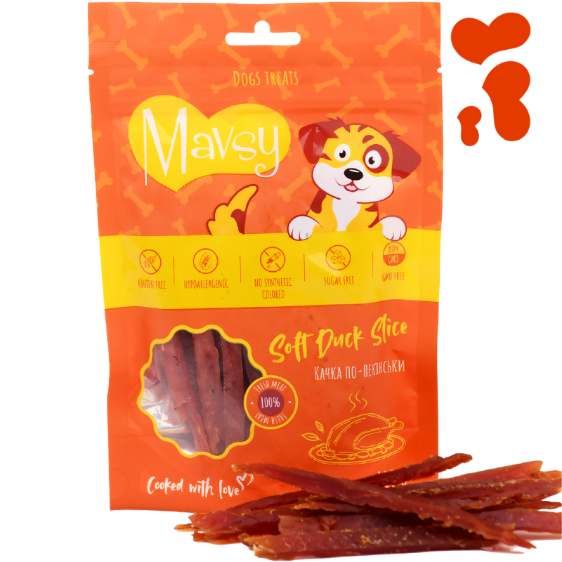 Ласощі для собак Mavsy Soft DUCK Slice з качкою по-пекінськи, 100 г
