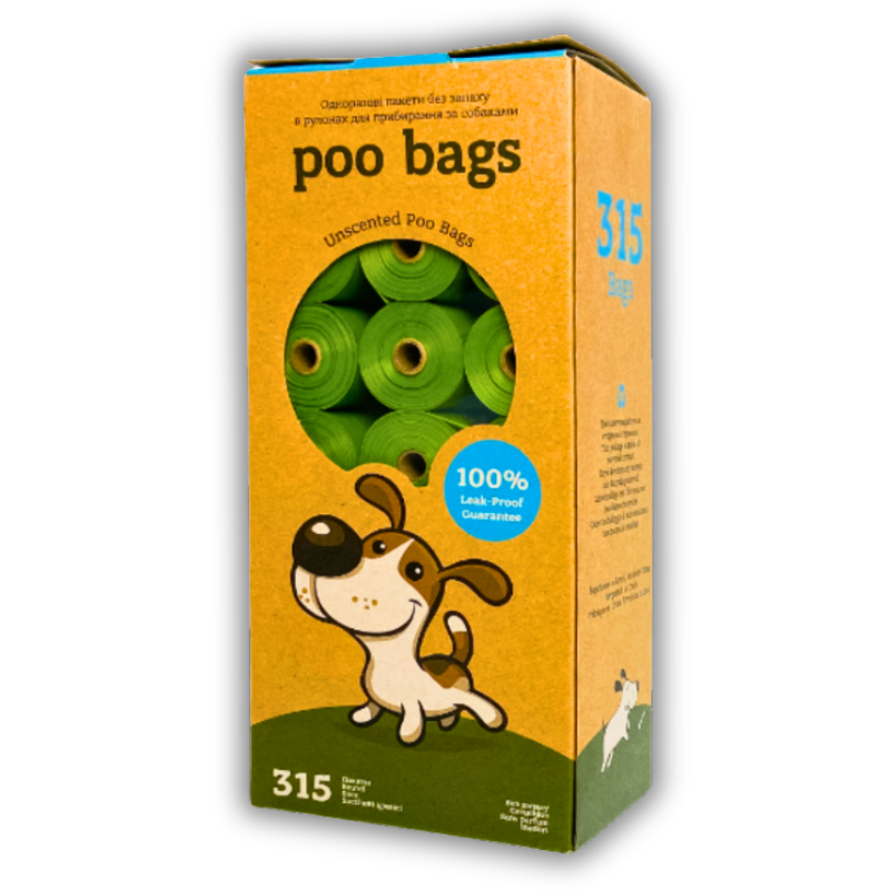 Poo Bags одноразові пакетики без запаху 315 шт