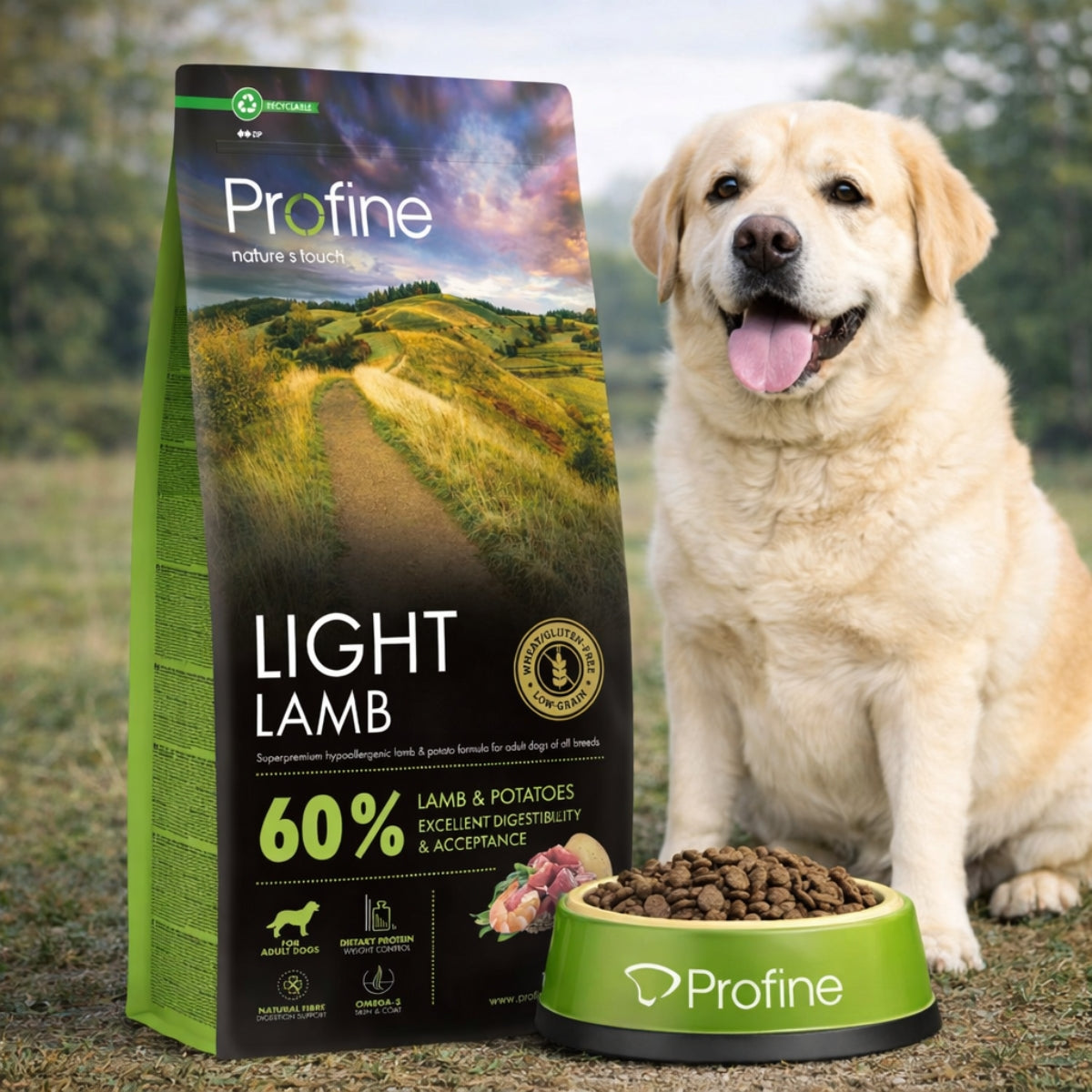 Cухий корм для собак Profine Light - ягня та картопля, промофото - pawow.com.ua