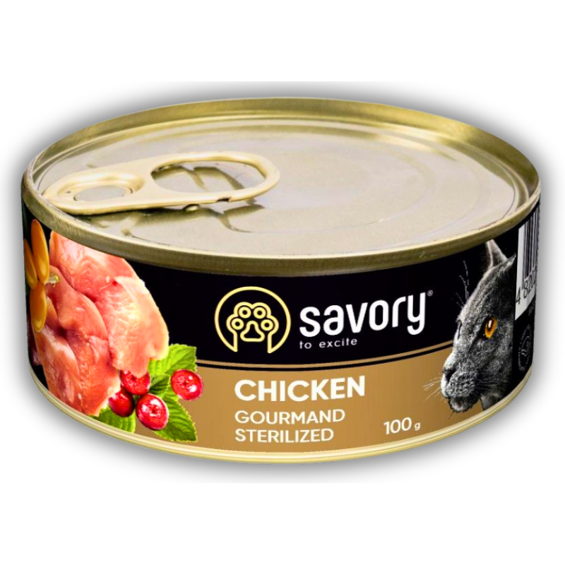 Savory консерви з куркою для стерилізованих котьо усіх порід