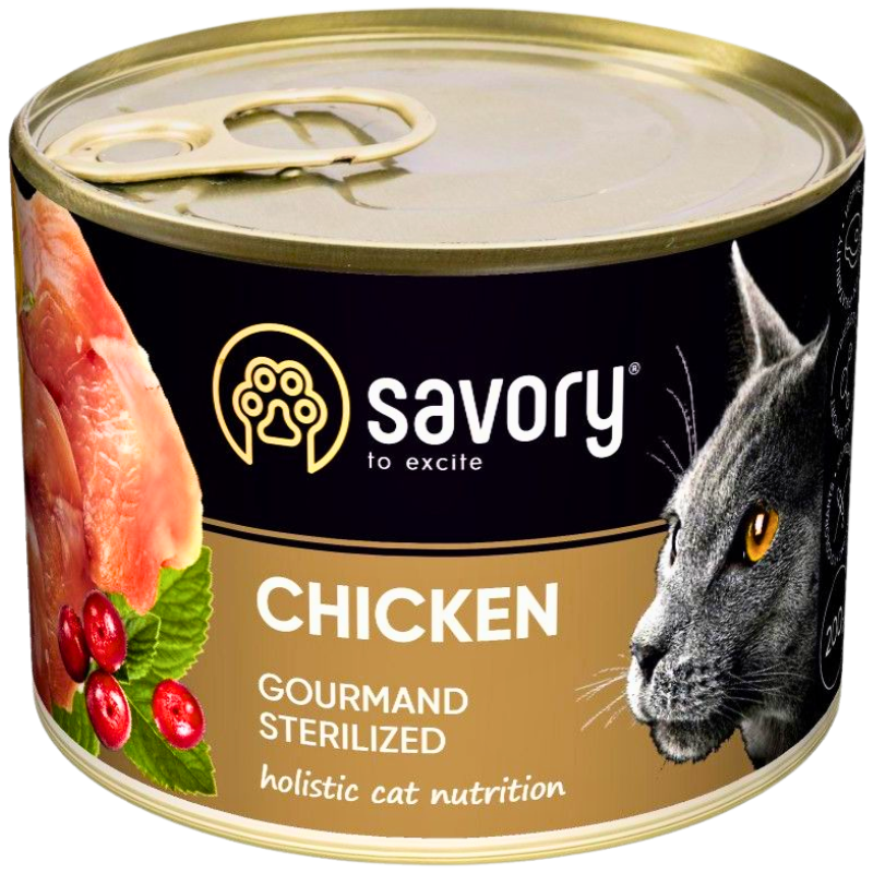 Savory консерви з куркою для стерилізованих котьо усіх порід