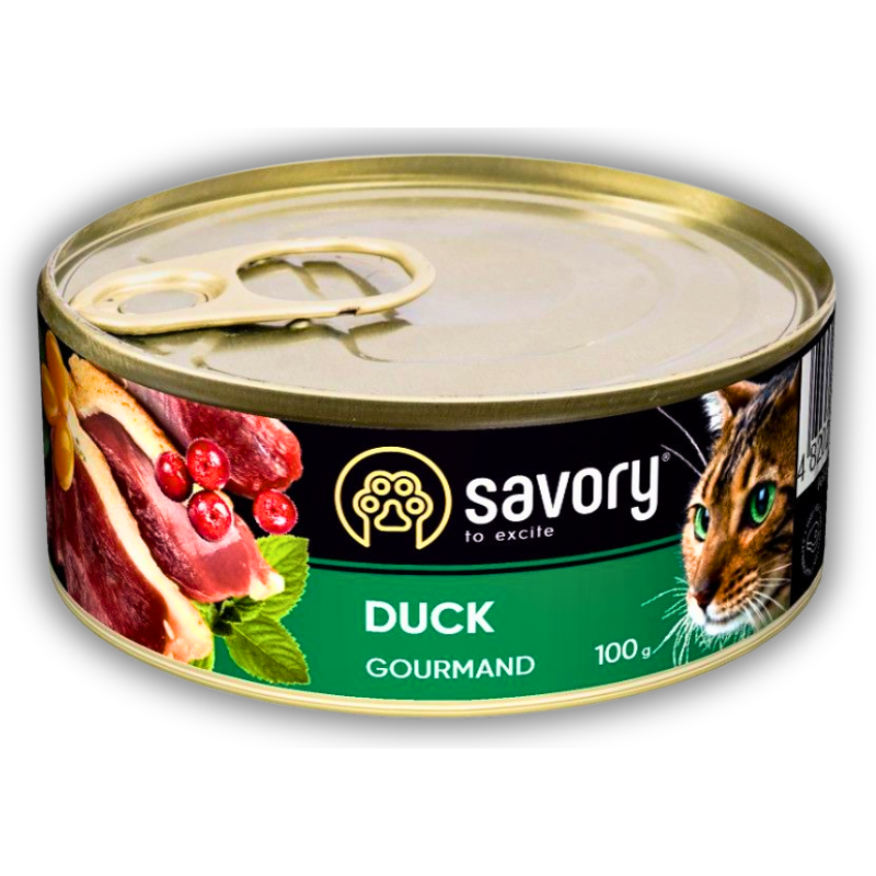 Savory консерви з качкою для вибагливих котьо усіх порід