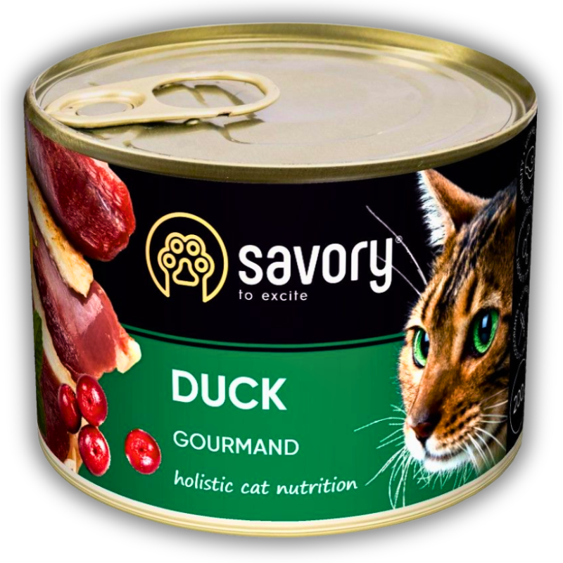 Savory консерви з качкою для вибагливих котьо усіх порід