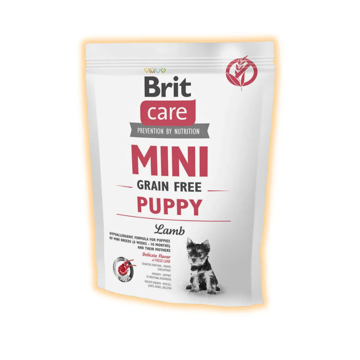 Cухий корм для цуценят Brit Care Mini GF Puppy 400 г - ягня - pawow.com.ua