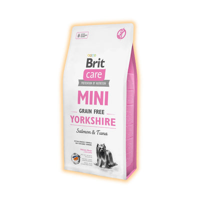 Cухий корм для собак Brit Care Mini GF Yorkshire 7 кг - лосось та тунець - pawow.com.ua