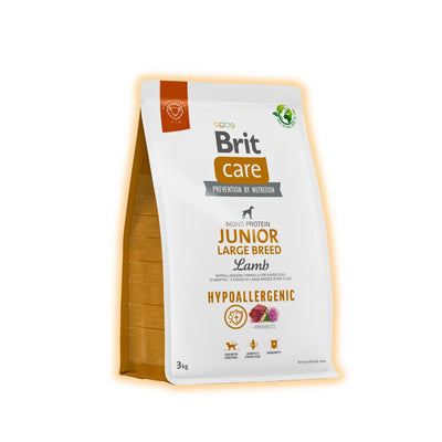 Cухий корм для собак Brit Care Hypoallergenic Large Breed Junior 3 кг - ягня - pawow.com.ua