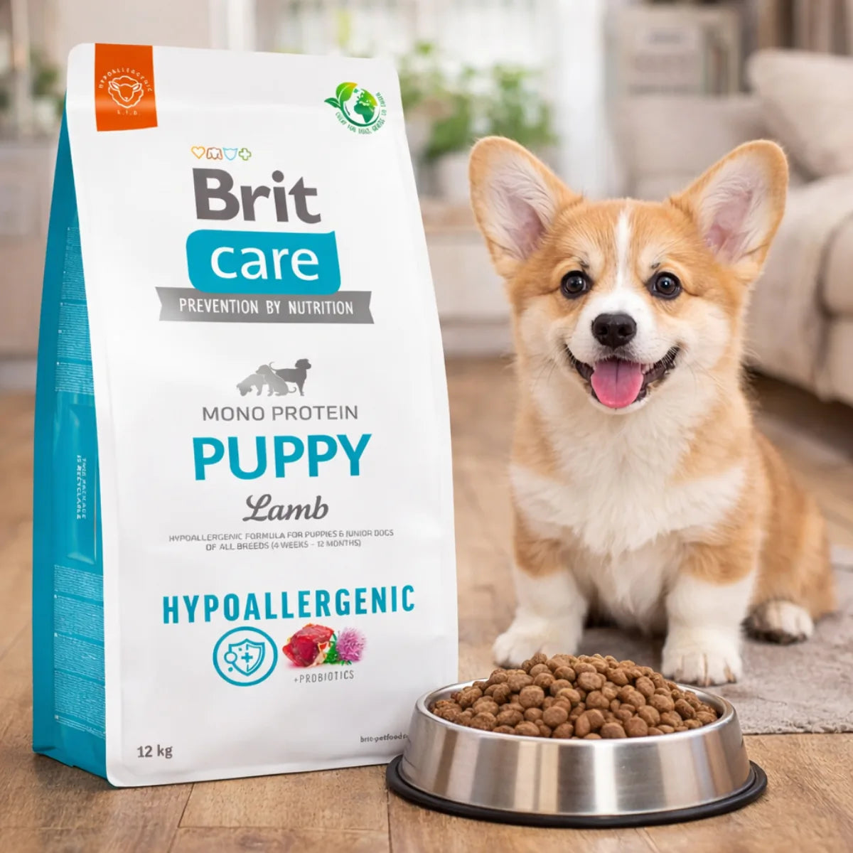 Brit Care Hypoallergenic Puppy сухий корм для цуценят  - ягня, промо фото - pawow.com.ua