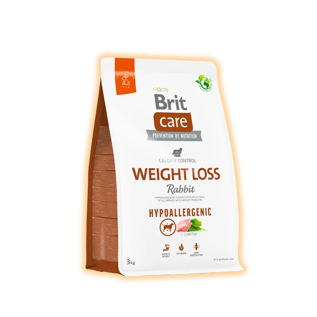 Brit Care Hypoallergenic Weight Loss сухий корм для собак 3 кг - кролик - pawow.com.ua