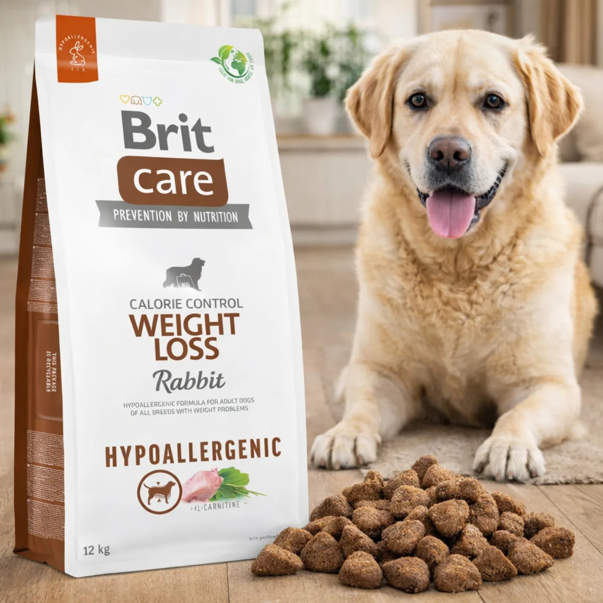 Brit Care Hypoallergenic Weight Loss сухий корм для собак  - кролик, промо фото - pawow.com.ua