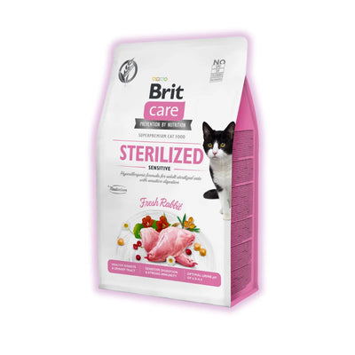 Brit Care Cat Grain Free Sterilized Sensitive сухий корм для котів 400 г - кролик