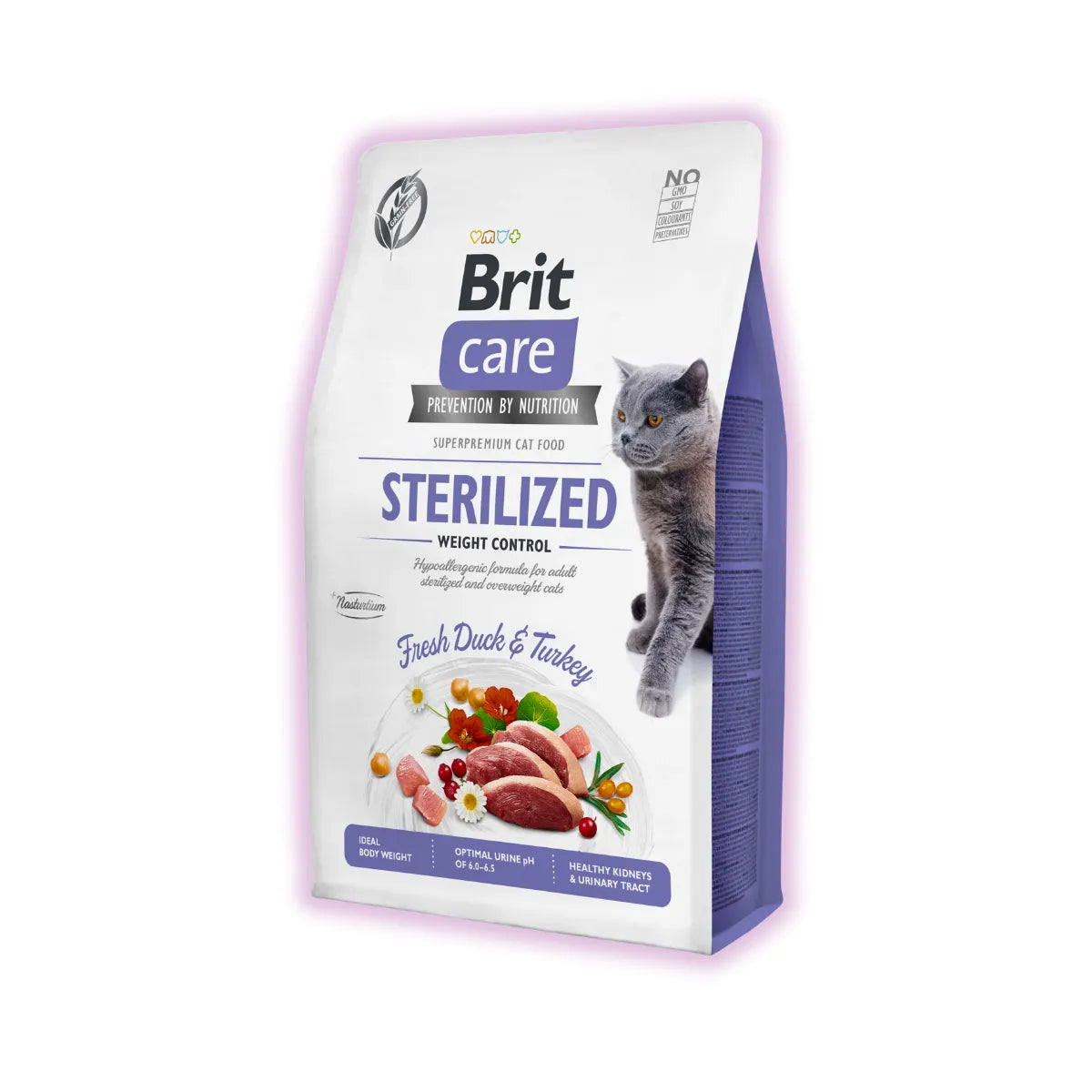 Brit Care Cat Grain Free Sterilized Weight Control сухий корм для котів 2 кг - качка та індичка