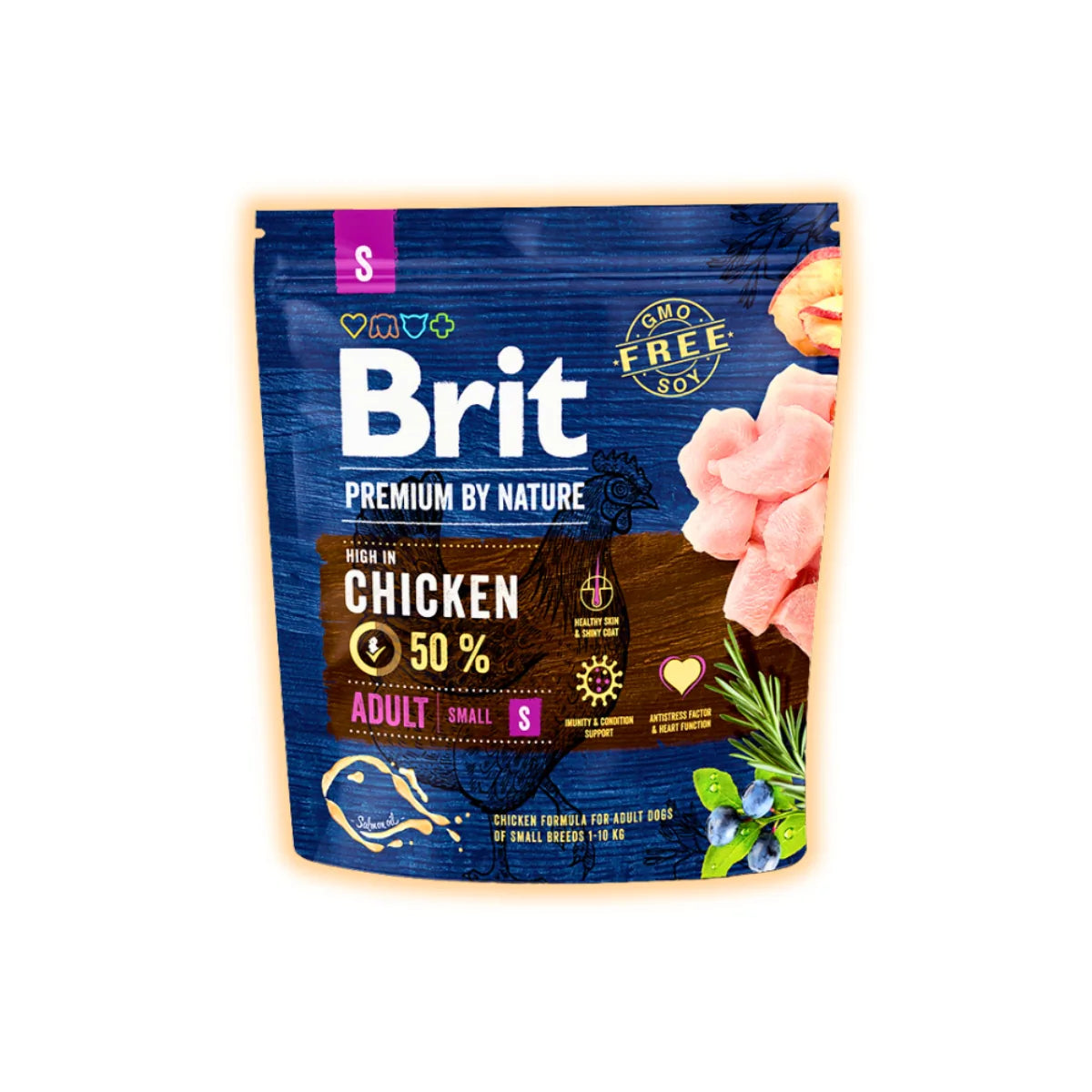 Cухий корм для собак Brit Premium Dog Adult S 1 кг - курка - pawow.com.ua