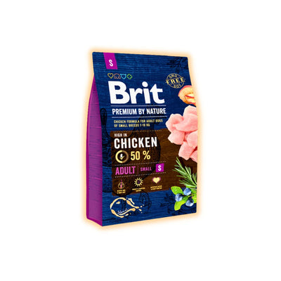 Cухий корм для собак Brit Premium Dog Adult S 3 кг - курка - pawow.com.ua