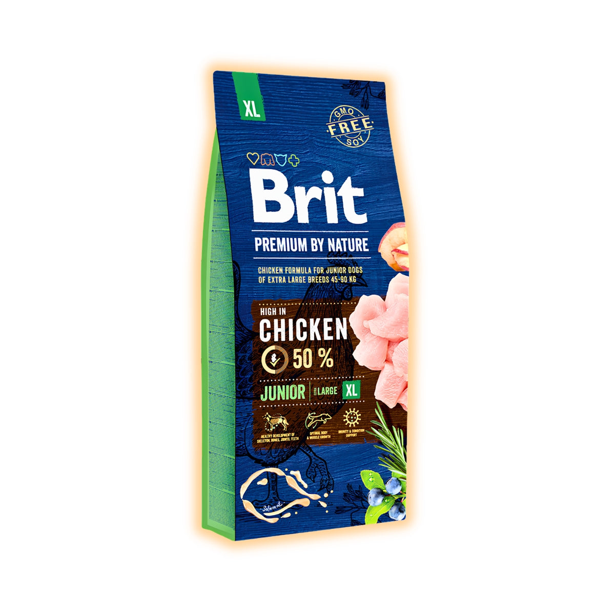 Cухий корм для цуценят Brit Premium Dog Junior XL 15 кг - курка - pawow.com.ua