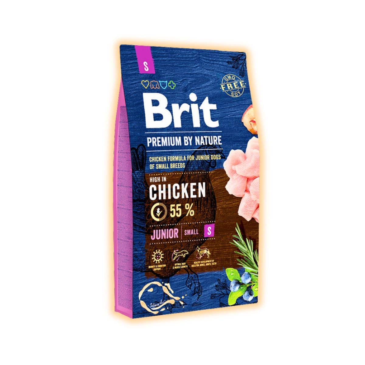 Cухий корм для цуценят Brit Premium Dog Junior S 8 кг - курка - pawow.com.ua