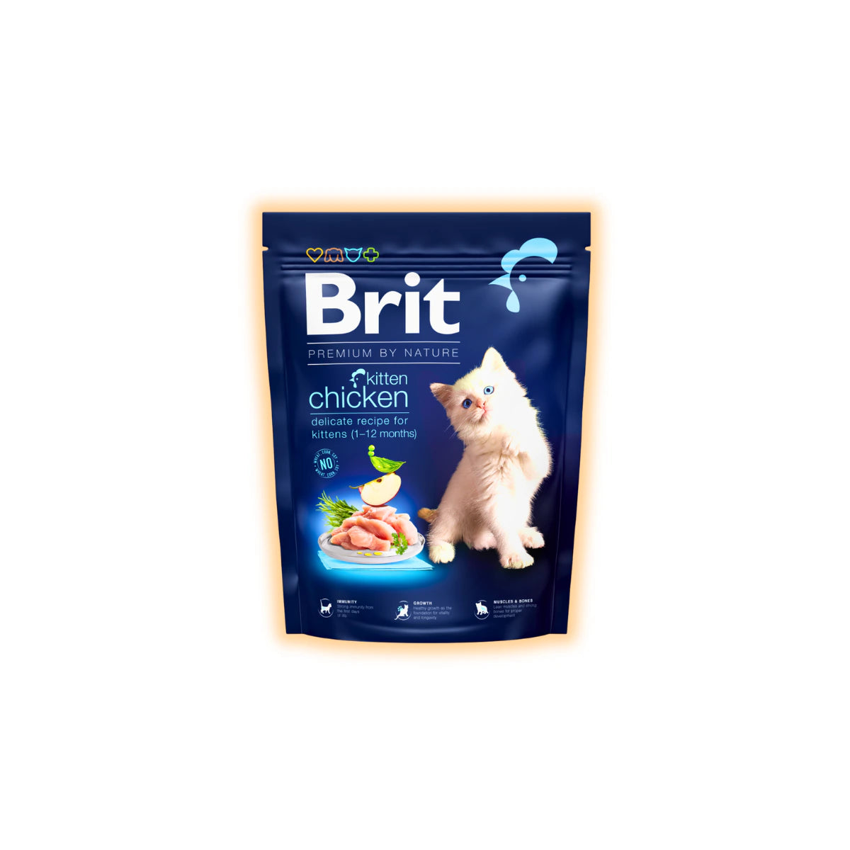 Cухий корм для кошенят Brit Premium by Nature Cat Kitten 300 г - курка - pawow.com.ua