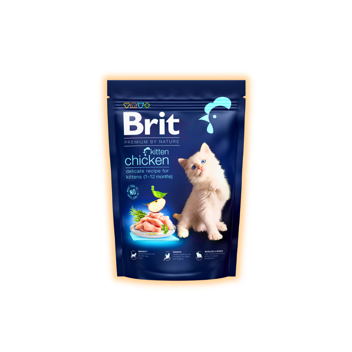 Cухий корм для кошенят Brit Premium by Nature Cat Kitten 800 г - курка - pawow.com.ua