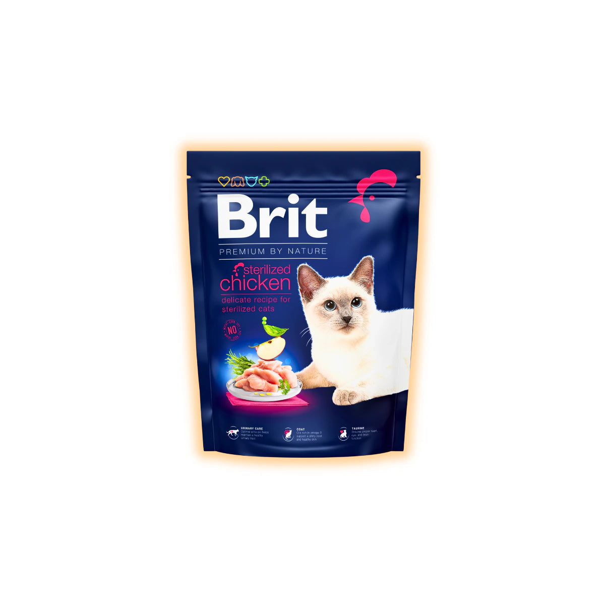 Сухий корм для котів Brit Premium by Nature Cat Sterilised 300 г - курка - pawow.com.ua